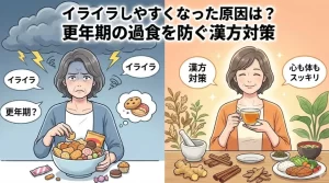 イライラしやすくなった原因は？更年期の過食を防ぐ漢方対策