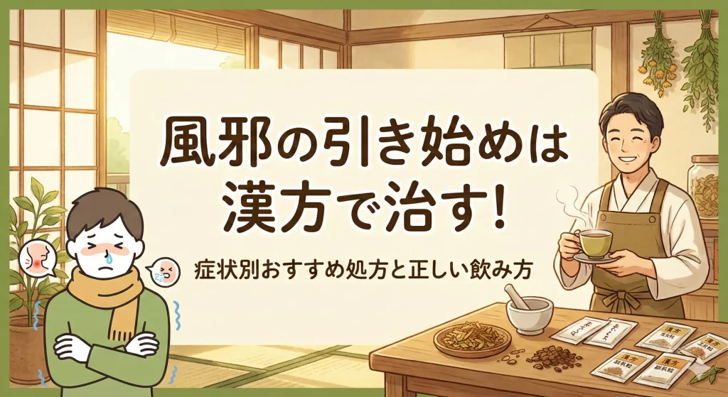 風邪の引き始めは漢方で治す!症状別おすすめ処方と正しい飲み方