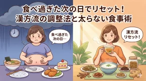 食べ過ぎた次の日でリセット！漢方流の調整法と太らない食事術