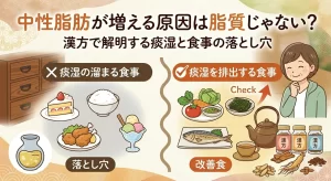中性脂肪が増える原因は脂質じゃない？漢方で解明する痰湿と食事の落とし穴